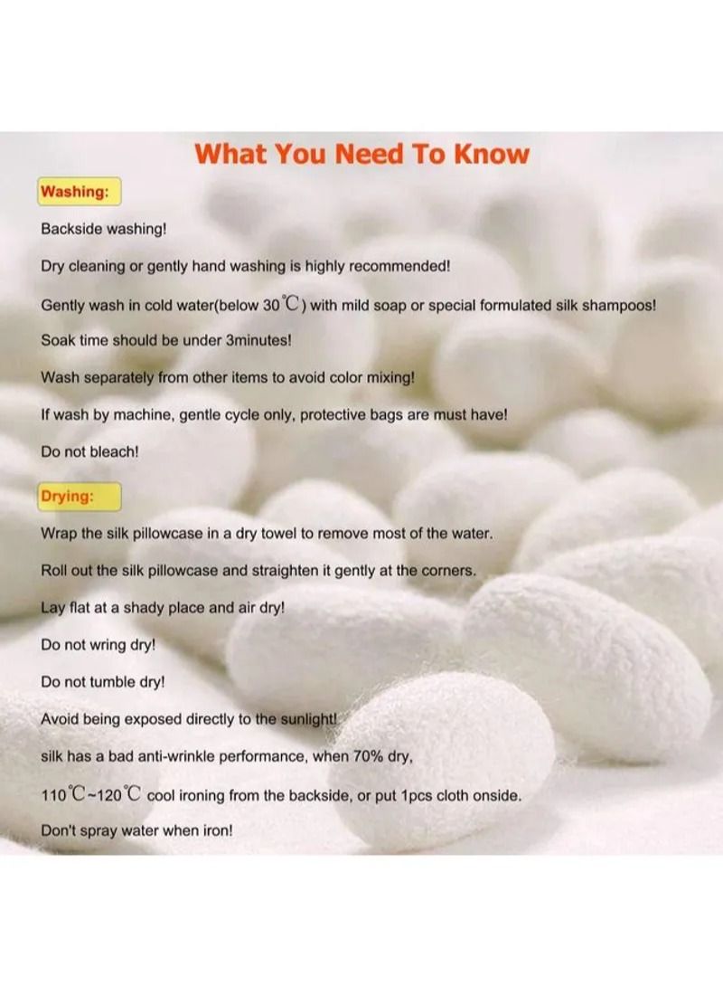 SMILEE 100% Pure Mulberry Queen Pillowcase 2-Piece Pink - Image 2