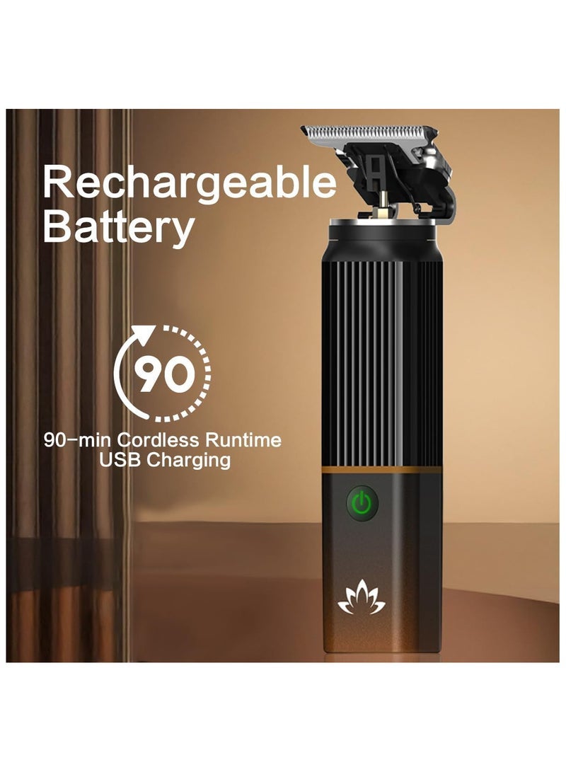 ECVV 3-in-1 Beard & Nose Hair Trimmer, USB Rechargeable Hair Trimmers Shavers for Men Grooming Kit, Cordless Hair Clippers Beard Trimmer for Men - Image 5