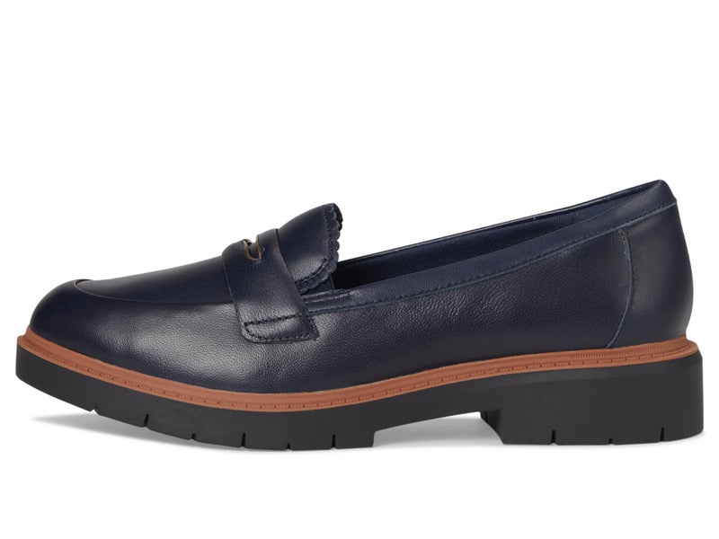 Clarks Collection Women's Westlynn Glow Penny Loafer, Navy Leather, 8 M US - Image 4
