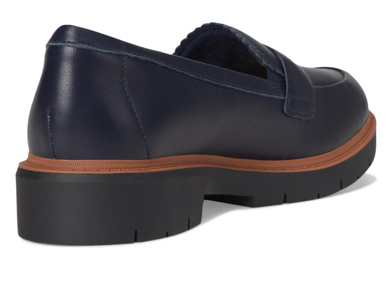 Clarks Collection Women's Westlynn Glow Penny Loafer, Navy Leather, 8 M US - Image 5