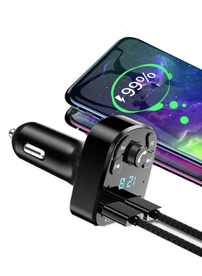 Multi-Function Car MP3 Player FM Bluetooth Receiver - Dual USB Car Fast Charge with Car Music and USB Flash Drive Supplies - Image 3