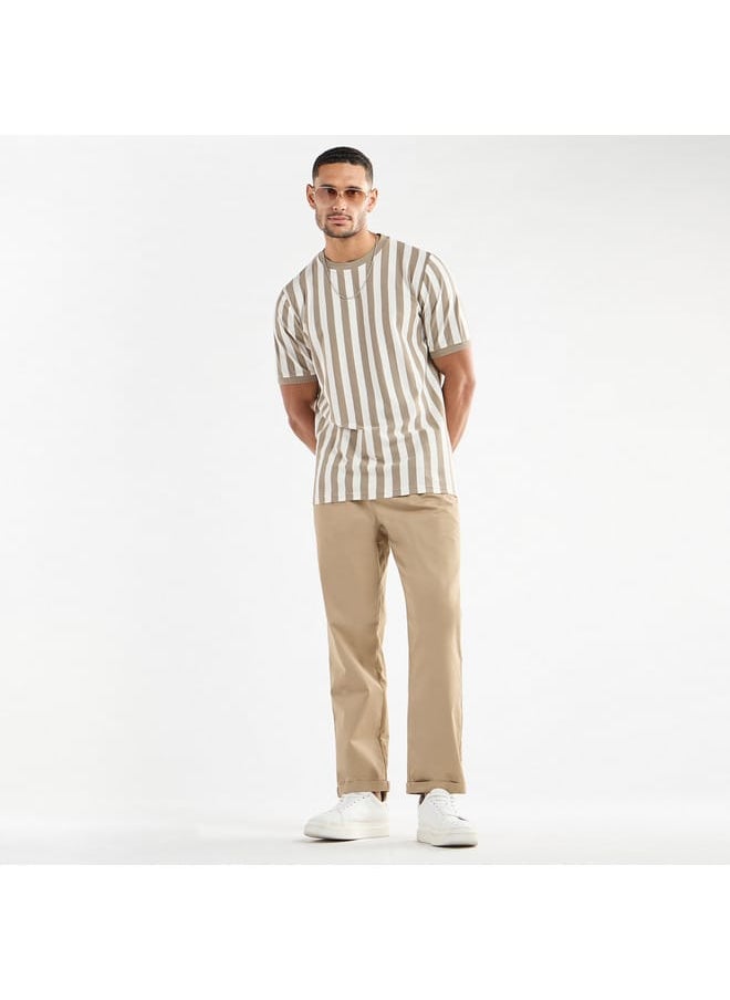 FAV Striped Crew Neck T-shirt with Short Sleeves  - Image 2