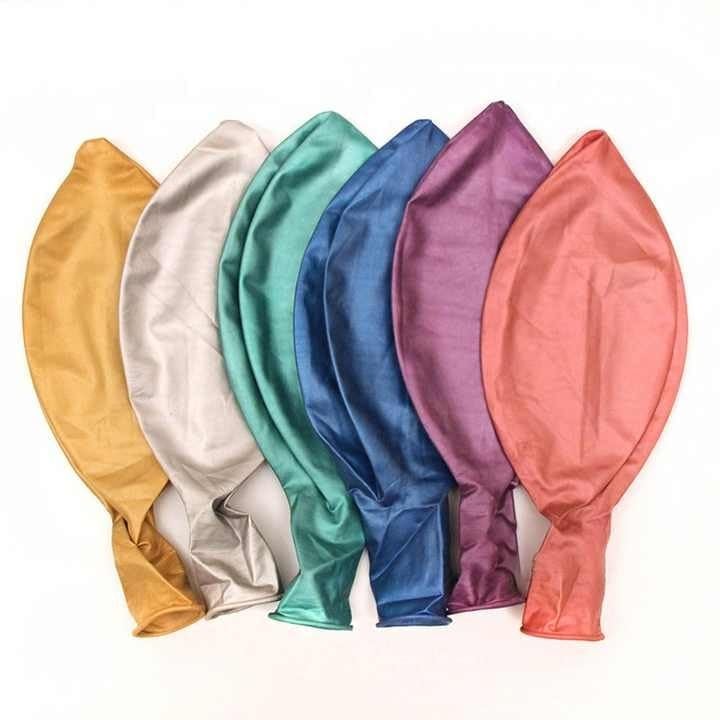 Party Balloon بالون حفلة بلون معدني 18 بوصة بالون كبير ضخم لتزيين عيد الميلاد ذو الطابع | حفلة استقبال المولود | خطوبة | بالونات كبيرة | 18 بوصة | بالونات من مادة اللاتكس (أزرق معدني، عبوة من 5)  - Image 3