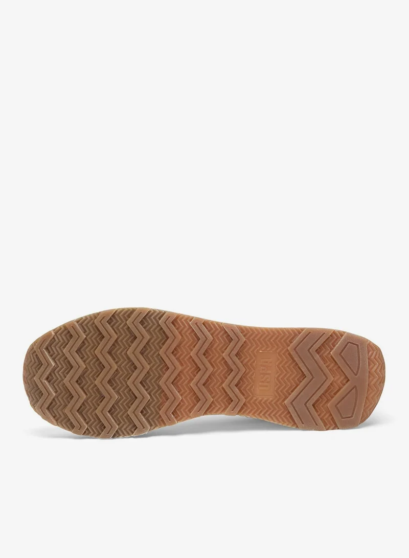 U.S. Polo Assn. White/Navy/Red Men's White Low-Top Sneakers, Lightweight Shoes with Red and Navy Accents - Lace-Up Design with Comfort Cushioned Sole for Casual Everyday Wear for Men | Best Price UAE