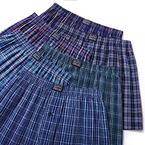 JupiterSecret Men's Boxers Underwear 100% Cotton Woven Boxers for Men Pack Boxer Shorts Assorted Colors - Image 5