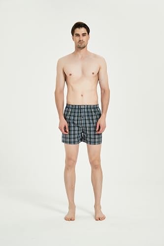 JupiterSecret Men's Boxers Underwear 100% Cotton Woven Boxers for Men Pack Boxer Shorts Assorted Colors - Image 2