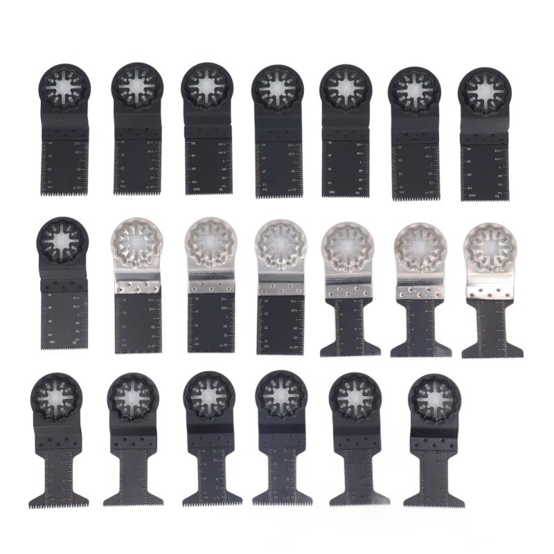 Oscillating Saw Blades 20PCS High Carbon Steel - Wide Compatibility Multi Tool Blades for Home Renovation Diy Projects Handyman Wood Plastic Plasterboard Cutting - Image 1