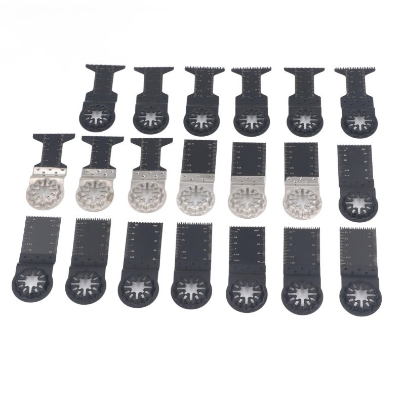 Oscillating Saw Blades 20PCS High Carbon Steel - Wide Compatibility Multi Tool Blades for Home Renovation Diy Projects Handyman Wood Plastic Plasterboard Cutting - Image 2