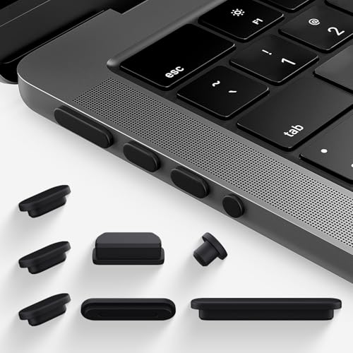 CaseBuy 7PCS Anti Dust Port Plugs Cover for MacBook Air 13 15.3 inch M4 M3 M2 M1 / 2025-2022 MacBook Pro 14" & 16" M5 M4 M3 M2 M1 Pro/Max, MacBook Port Accessories - Image 1