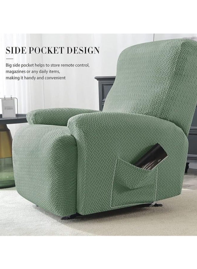 عام 4-قطعة كرسي تمتد أريكة الشريحة كرسي غطاء 1-مقاعد أريكة الغطاء الواقي الأثاث لينة الغطاء الواقي مع مرونة غطاء كرسي نمط الجاكار - Image 4