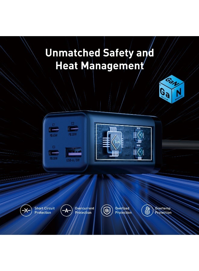 JODA شاحن سطح المكتب JODA Voltar 65 GaN 65W PD باللون الأسود - Image 5