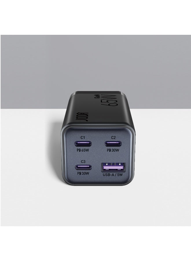 JODA شاحن سطح المكتب JODA Voltar 65 GaN 65W PD باللون الأسود - Image 3