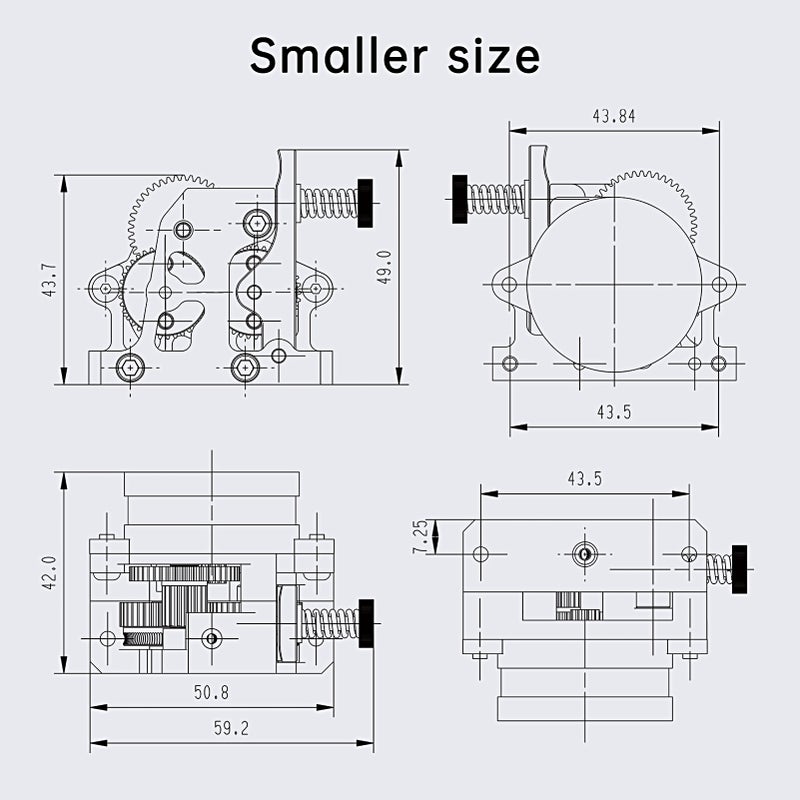 مضخة الطباعة ثلاثية الأبعاد Two Trees HGX-LITE متوافقة مع طابعات CREALITY 3D Ender-3/Ender-3 V2/CR-10/CR-10S و مناسبة لألياف القطر 1.75 مم من أنواع PLA/ABS/PETG/TPU/PP/PC/نايلون/PEEK/PEI - Image 2