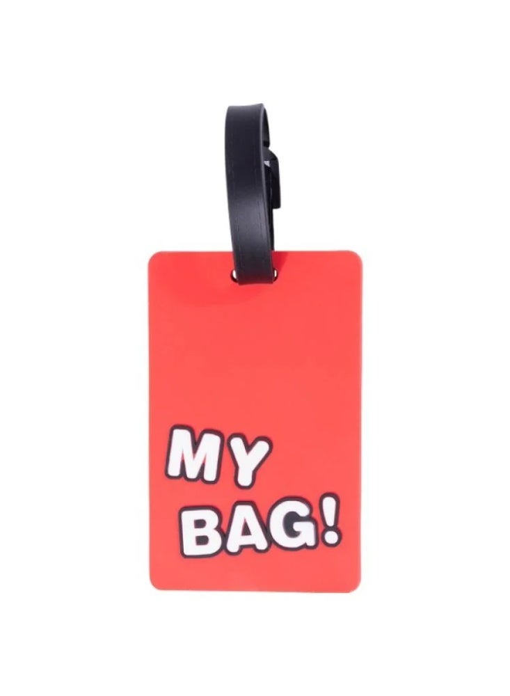 Luggage Tag, Red with "MY BAG!" Design, BK25-322