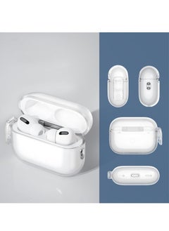 Generic Protective Case Clear With Carabiner For AirPods Pro 2  Shockproof Lock buckle Cover  Front Led Visible  - Image 4