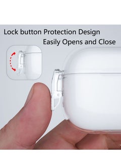 Generic Protective Case Clear With Carabiner For AirPods Pro 2  Shockproof Lock buckle Cover  Front Led Visible  - Image 5