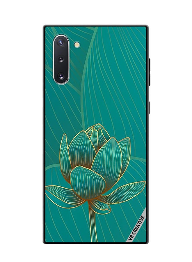 VR CREATIVE Protective Case Cover For Samsung Galaxy Note10 5G Green Rose Design Multicolour - Image 1