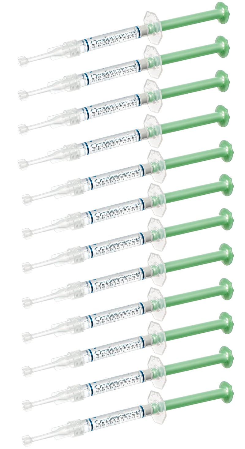 Opalescence 20 Gel Syringes Teeth Whitening Refill Kit 6 Packs 12 Syringes Carbamide Peroxide Made by Ultradent in Mint Flavor Tooth Whitening B51966