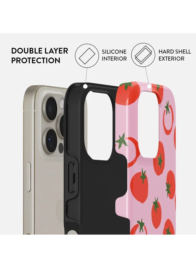 BURGA iPhone 16 pro Case, 2 Piece Hard Shell + TPU Silicone Interior, Shock Absorption, All Port Accessible, Raised Bezel For Screen & Camera Protection, Never Fading HQ Print,Salsa