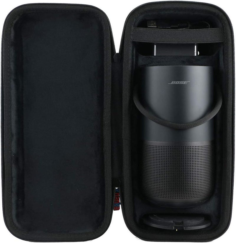 Khanka Hard Travel Case Replacement for Bose Portable Smart Speaker (Square Triple Black) - Image 1