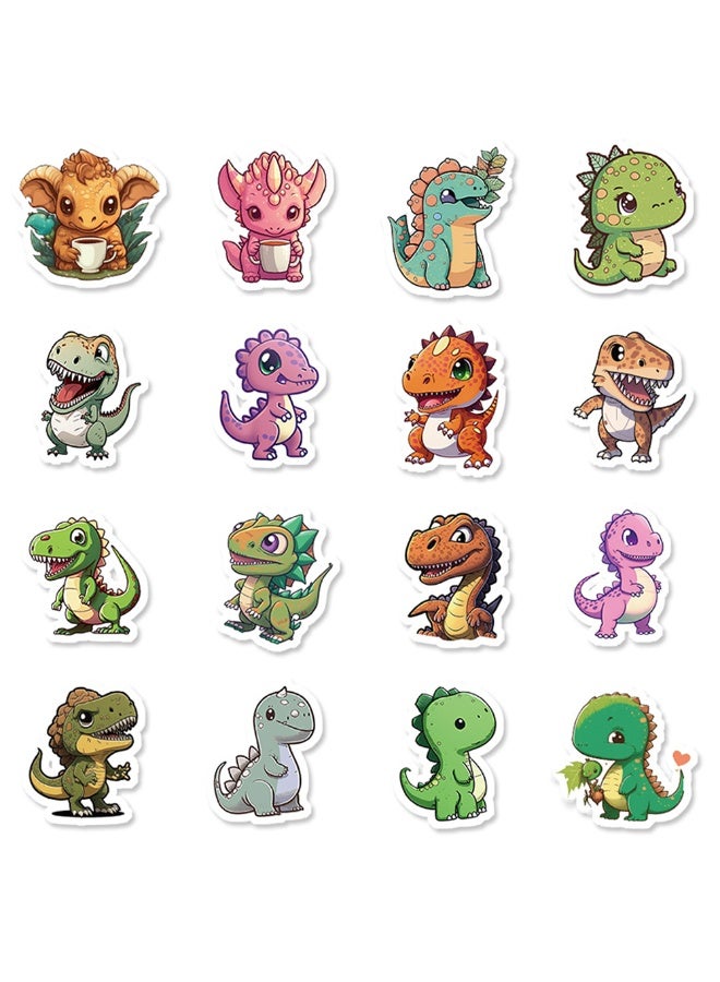 MYNGAPOP 50-Piece Cartoon Dinosaur Stickers Waterproof Animal Vinyl Stickers for Laptop - Image 3