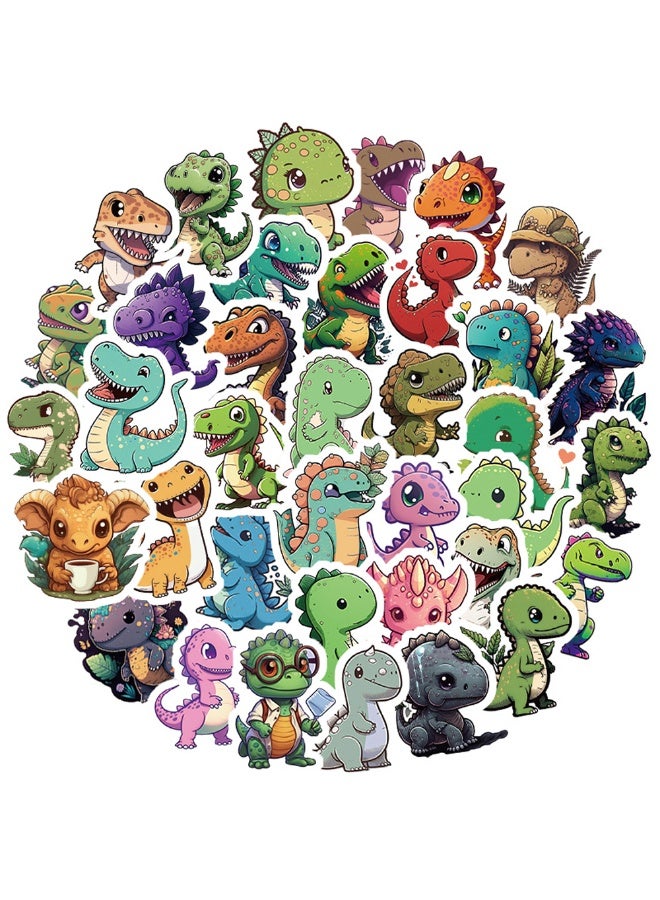 MYNGAPOP 50-Piece Cartoon Dinosaur Stickers Waterproof Animal Vinyl Stickers for Laptop - Image 2