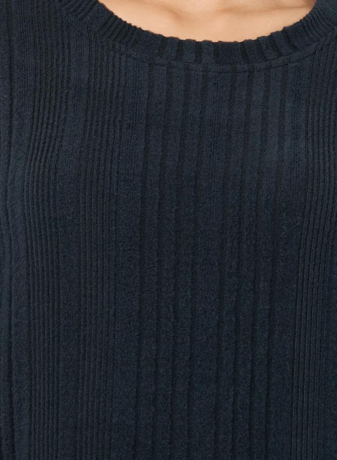 Styli Melange Brushed Rib Top and Pyjama Set - Image 4