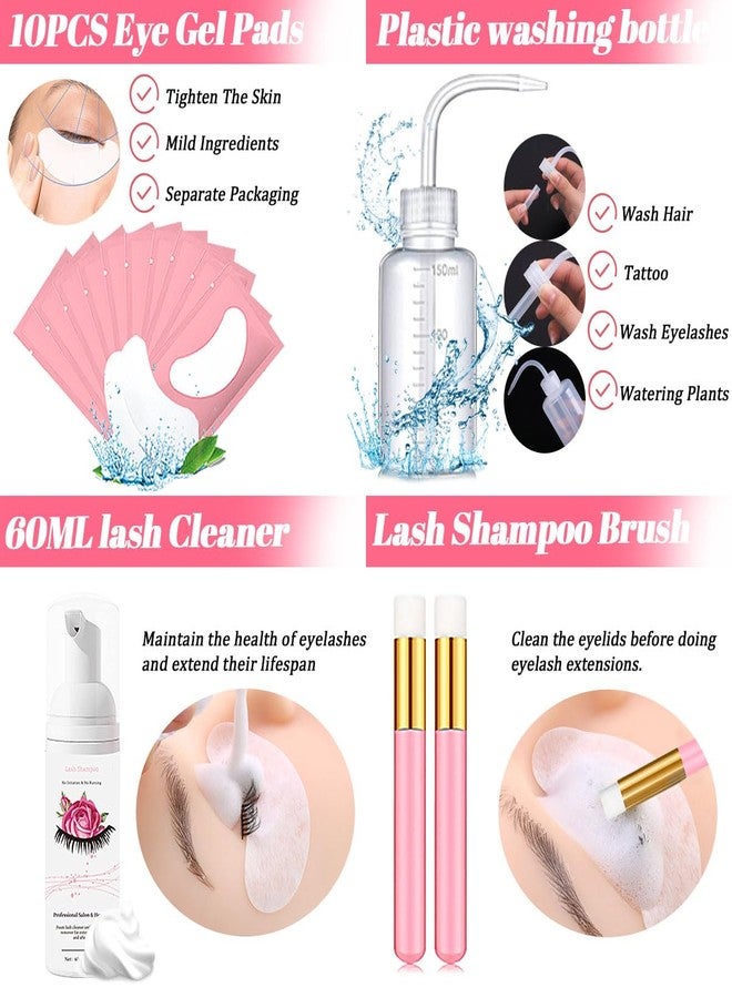 QUKLOGEN Lash Extension Kit for Beginners Lash Mannequin Head with Replaced Eyelids False Eyelashes Practice Eyelash Strips Facial Mister Tweezers Glue USB Fan Professional Set - Image 5