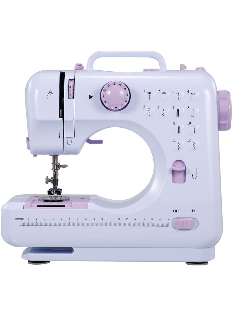DubaiGallery Portable Sewing Machine Mini Electric Household Crafting Mending Overlock 12 Stitches - Image 1