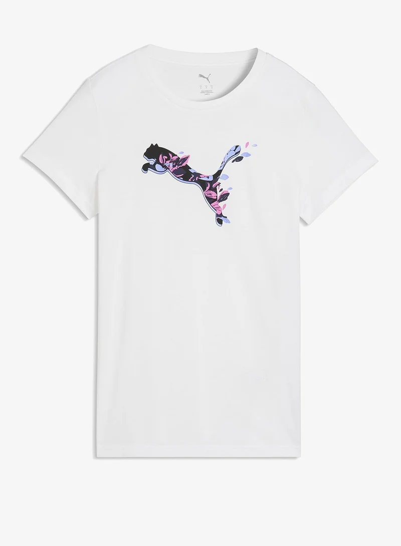 PUMA  Graphics Floral Cat T-Shirt for Women | Best Price UAE