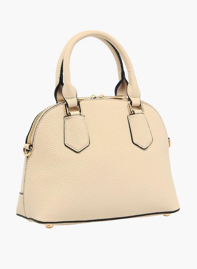 Flora Bella By Shoexpress Textured Tote Bag with Detachable Strap and Zip Closure - Image 4