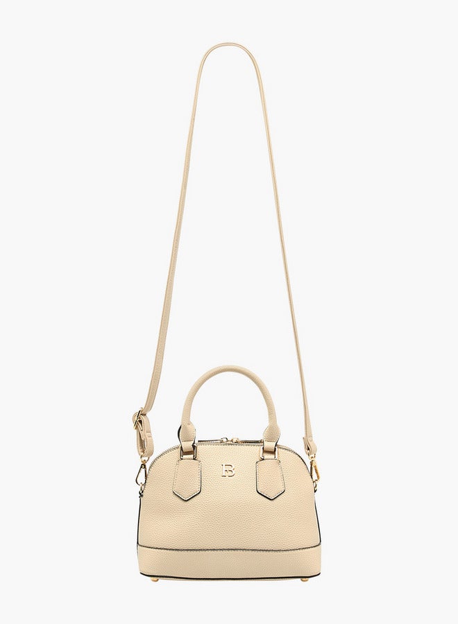 Flora Bella By Shoexpress Textured Tote Bag with Detachable Strap and Zip Closure - Image 3