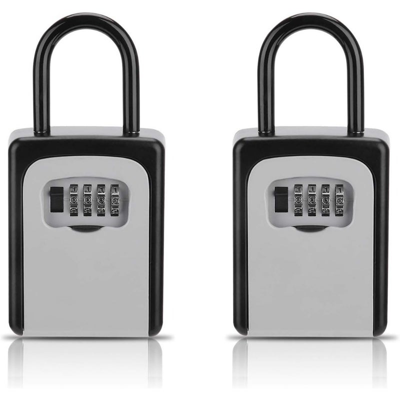 Key Lock Box, Combination Lockbox with Code for House Key Storage, Combo Door Locker 2 Pack - Image 1