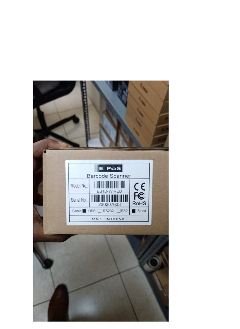 EPOS - EPOS Portable USB Port Laser Barcode Bar Code Scanner Reader for Warehouse POS - Image 1