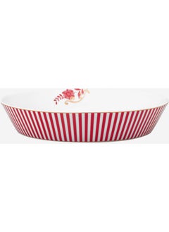 Pip Studio Royal Stripes Pink Porcelain Deep Plate 21.5 Cm  - Image 1