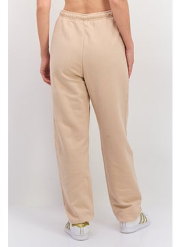 NIA Women Oversized Solid Fleece Sweatpants, Beige  - Image 3