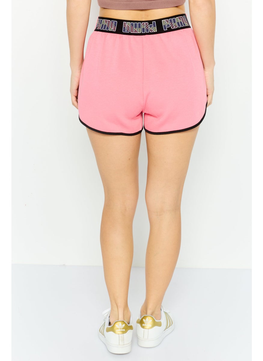 PUMA Women Sportswear Fit Brand Logo Training Short, Pink  - Image 4