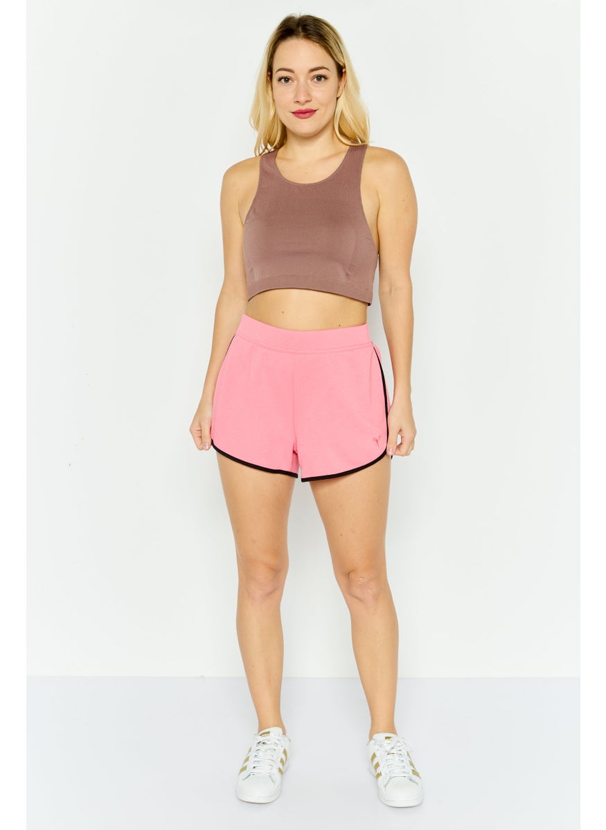 PUMA Women Sportswear Fit Brand Logo Training Short, Pink  - Image 3