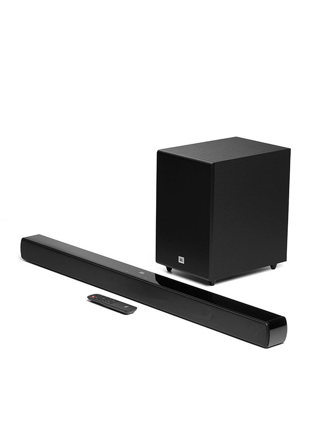 JBL Cinema SB270 2.1 Channel Soundbar With Wireless Subwoofer, Powerful 220W Output, Deep & Thrilling Bass, Dolby Digital, Bluetooth Streaming, One Cable Connection HDMI ARC JBLSB270BLKUK Black - Image 1