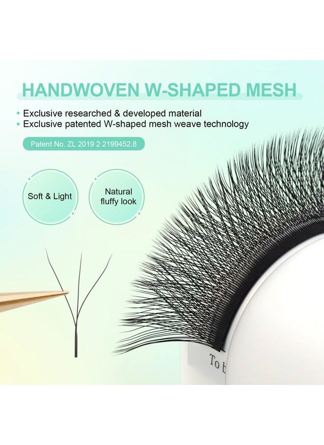 NAGARAKU W Eyelash Extension 3D Volume Premade Fan 0.07mm D curl 8-15mm mix Faux Mink Matte Black Cluster Easy Fanning yy Eye Lashes  - Image 3