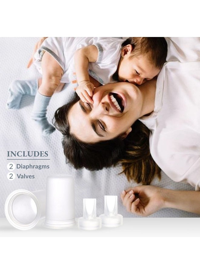Ameda Universal Spare Parts Kit Breast Pump Accessories Silicone Breast Pump Parts 2 Diaphragms & 2 Valves Use With Mya Joy Mya Joy Plus Platinum Pearl Elite Finesse & Purely Yours (4 Piece)  - Image 5