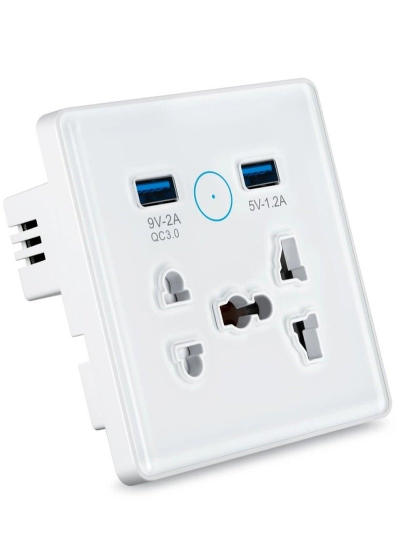 ALINK - Smart Wall Wifi Outlet Wall Socket with USB WiFi Wall Plug Compatible with Apple Homekit Works with Siri Alexa Google Home No Hub Required - Image 1