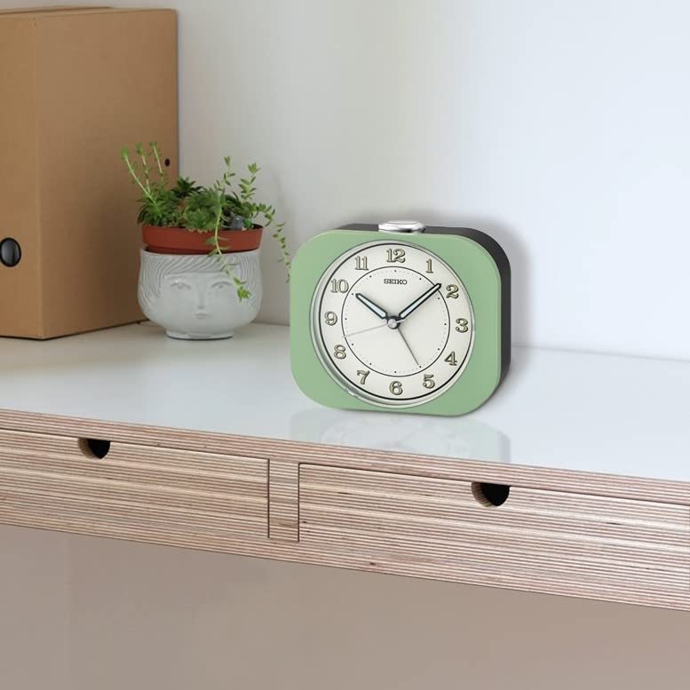 SEIKO Kyoda Bedroom Alarm Clock Metallic Green - Image 3
