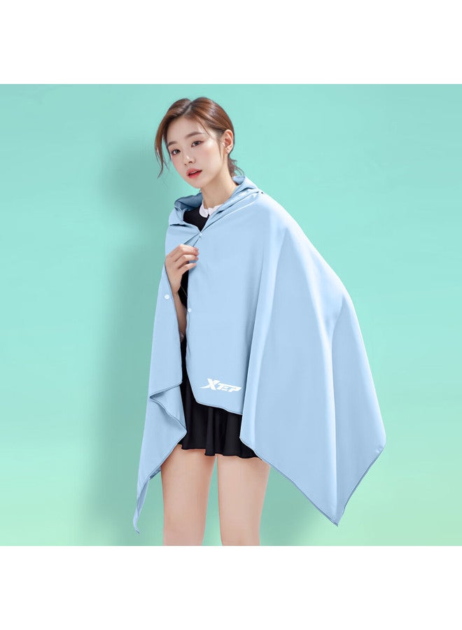 Xtep Uni Swimming Robe Hooded Towel Travel Portable Swim Cloak Wearable Beach Hot Spring Towel - Image 3