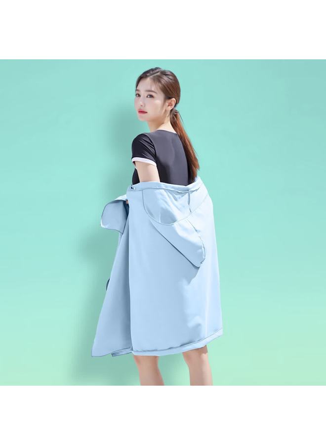 Xtep Uni Swimming Robe Hooded Towel Travel Portable Swim Cloak Wearable Beach Hot Spring Towel - Image 1