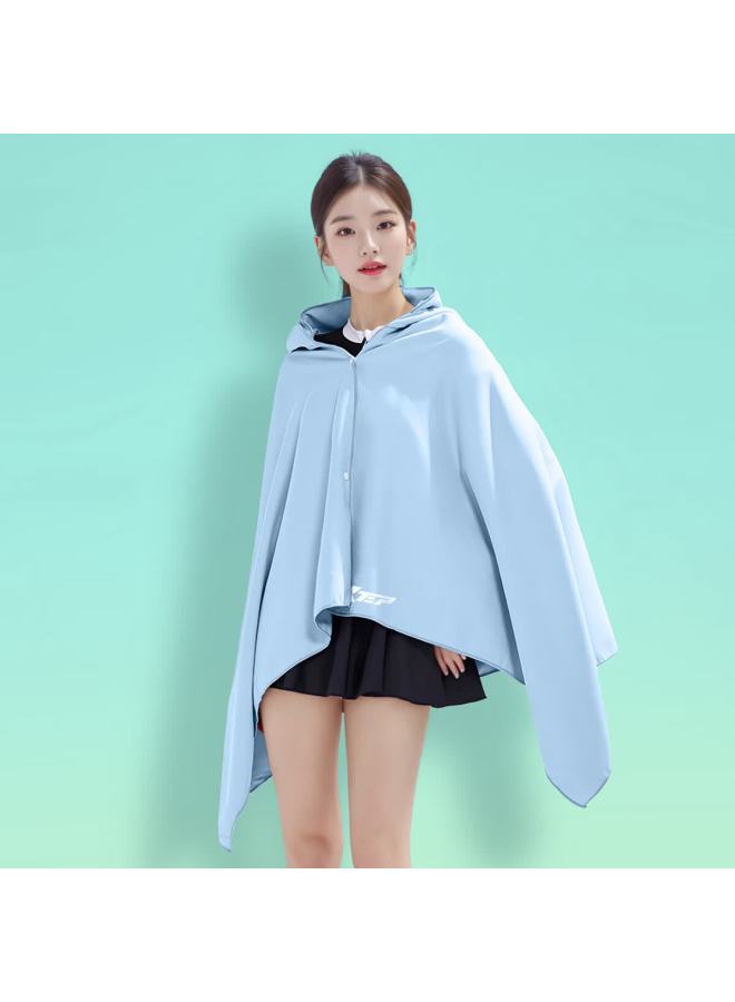 Xtep Uni Swimming Robe Hooded Towel Travel Portable Swim Cloak Wearable Beach Hot Spring Towel - Image 2