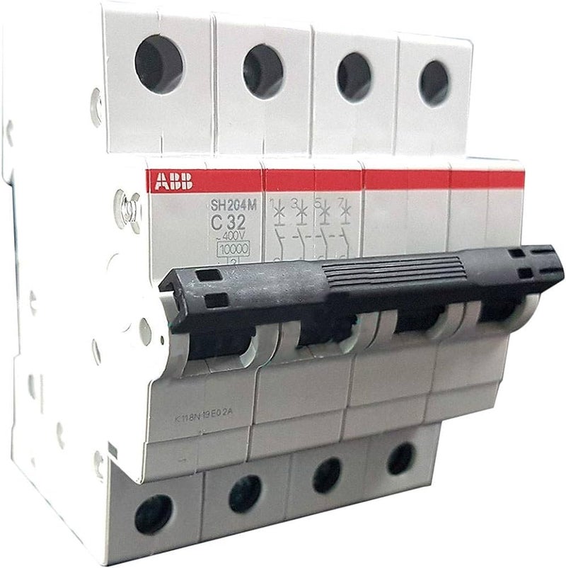 ABB 10K MCB 63A FP TPN MCB Four Pole C Curve Pack of 1 SW204MC63 - Image 1