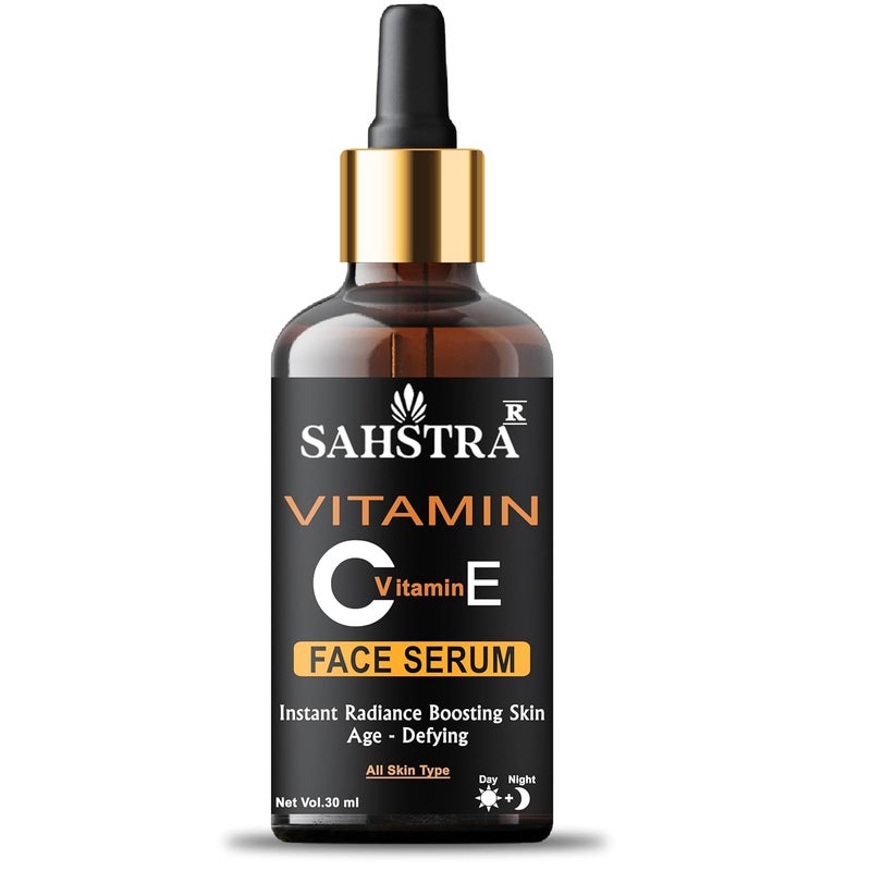 SAHSTRA SAHSTRA Vitamin C and E Face Serum AgeDefying Radiance Boost 30 ml All Skin Types Day and Night 