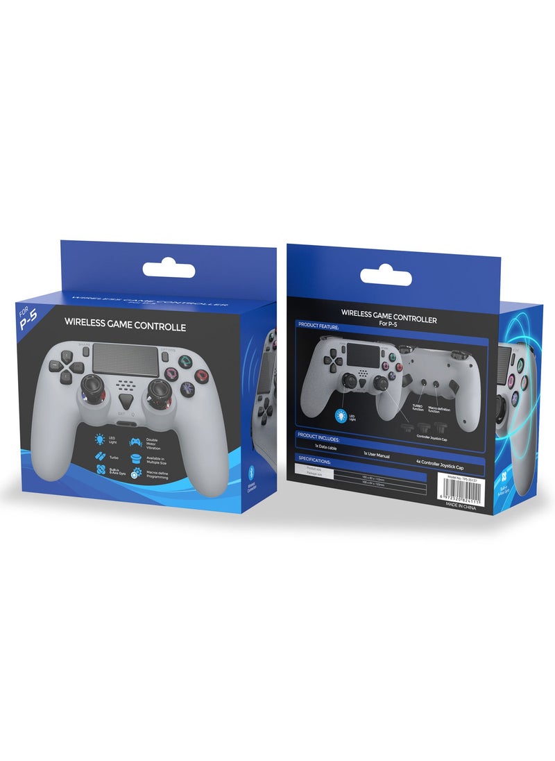 Generic - Wireless PS5 Controller with Dual Motor Vibration, Six-Axis Motion Sensing, Programmable Back Buttons, 3.5mm Headphone Jack, External Speaker, Wired/Wireless for PS5 & PC - Ergonomic Design for Comfortable Gaming - Image 1