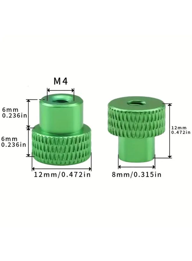 6pcs M8 Red Through Hole All Metal Threaded Knurled Step Nuts For Drone RC Car Motorcycle - Image 4